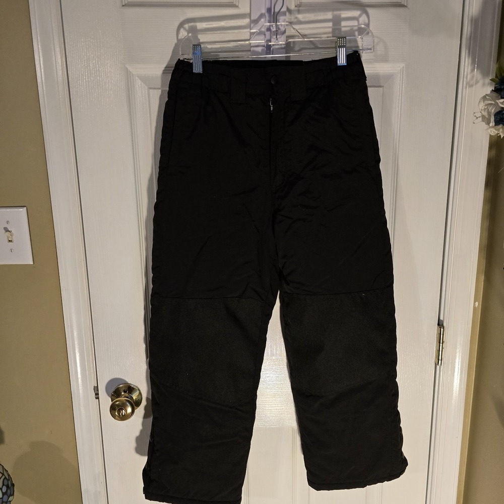 Athletech Kids Black Snow‎ Pants Zip Pockets Size 10/12 Large
